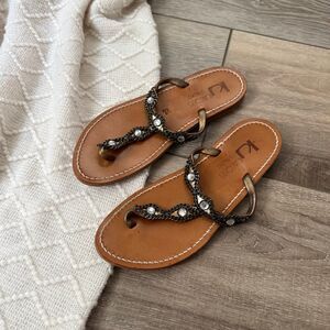 K. Jacques St. Tropez Leather Sandals
